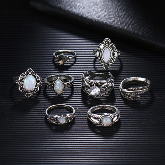 ELLA ♡ Bohemian Rings Set - Picture 2 of 6